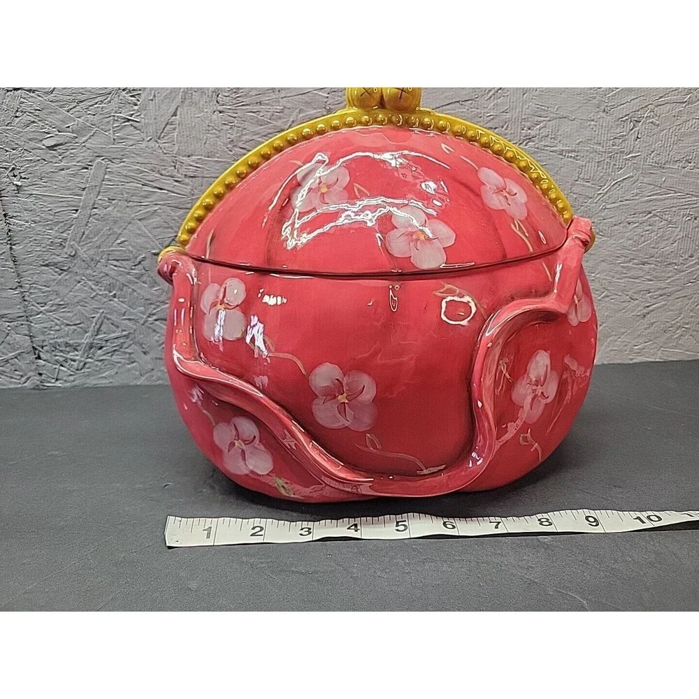 Certified International Cookie Jar Purse Shaped Floral Deb Collins‎
